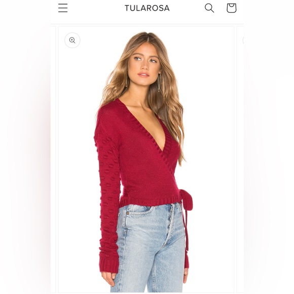 Tularosa folly wrap sweater size M - Picture 2 of 3